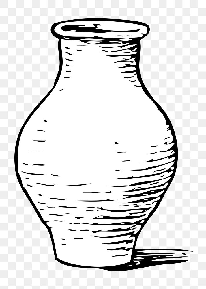 Vase png illustration, transparent background. Free public domain CC0 image.