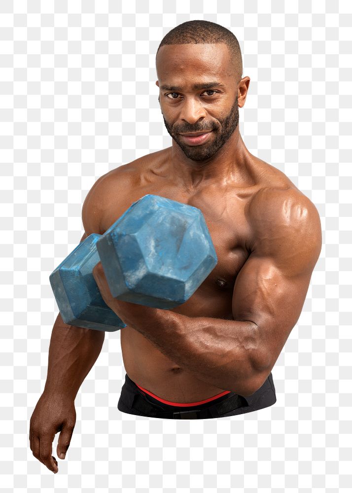 Fit man lifting png, transparent background