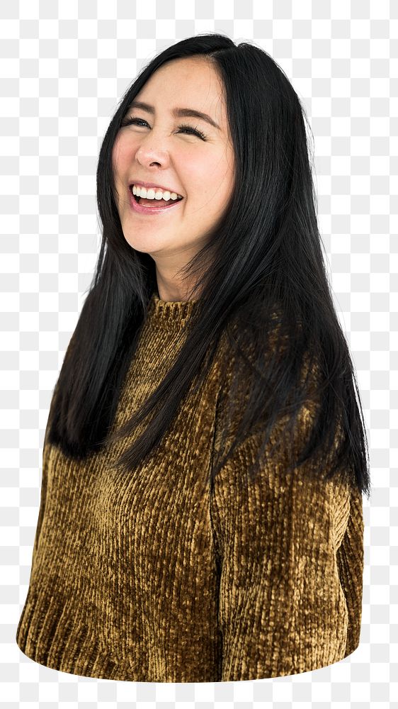 Asian woman png element, transparent background