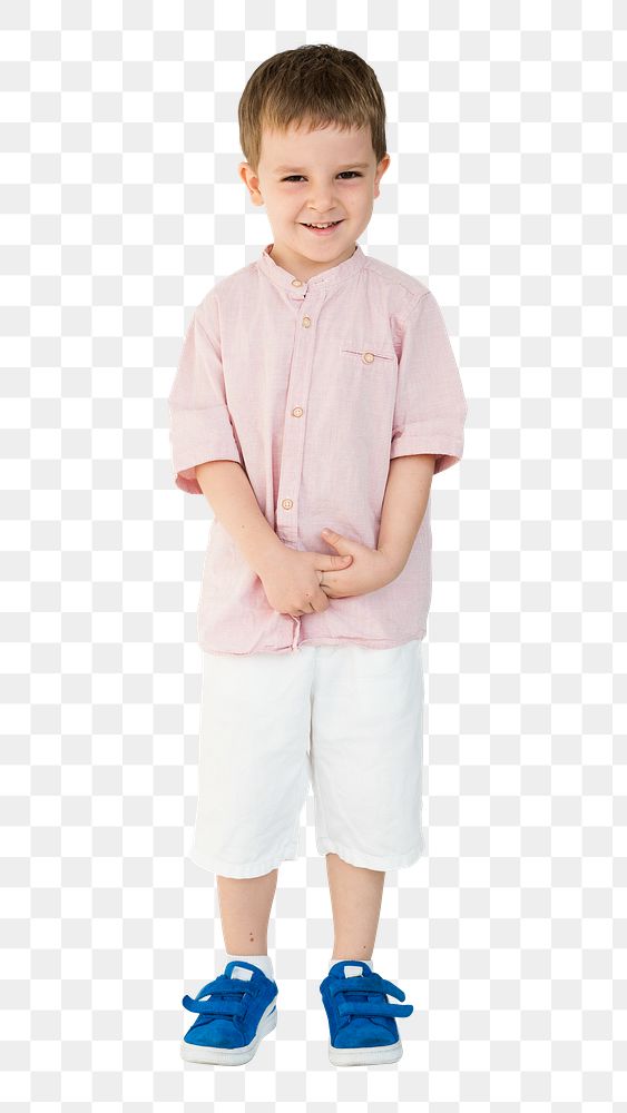 Boy standing png, transparent background