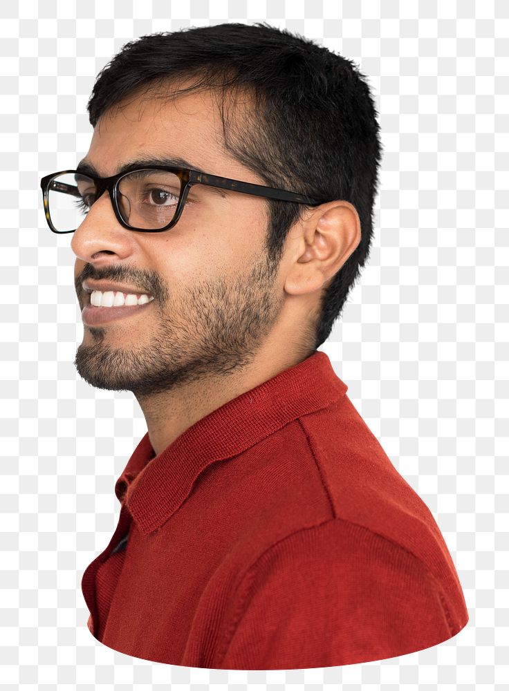 Indian man png element, transparent background