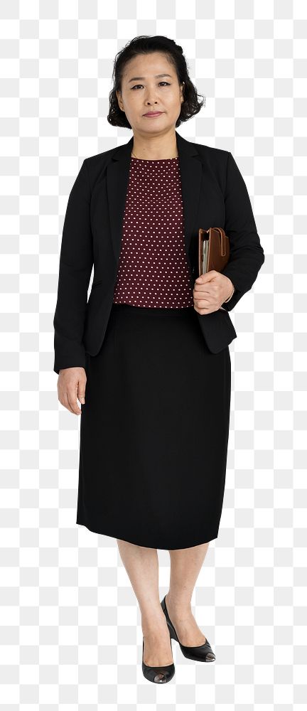 Asian business woman png, transparent background