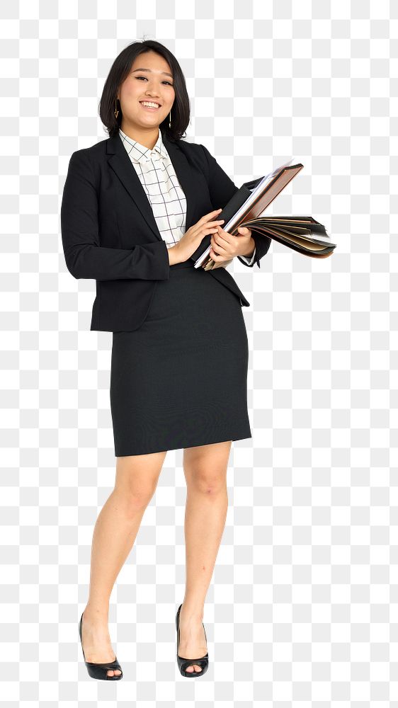 Asian business woman png, transparent background