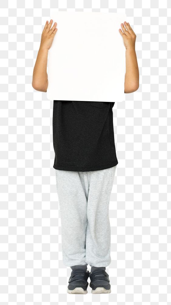 Blank Paper boy png, transparent background