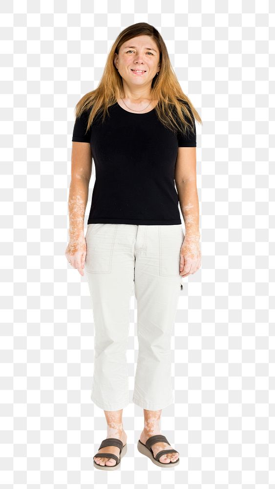 Standing woman png, transparent background