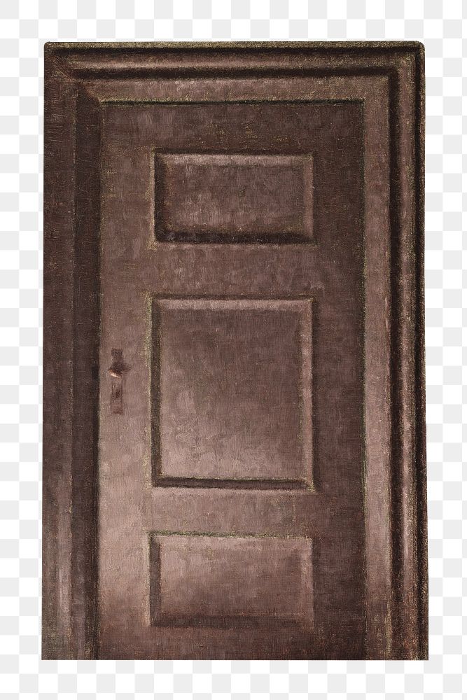Vintage door png illustration by Vilhelm Hammersh&oslash;i., transparent background. Remixed by rawpixel.
