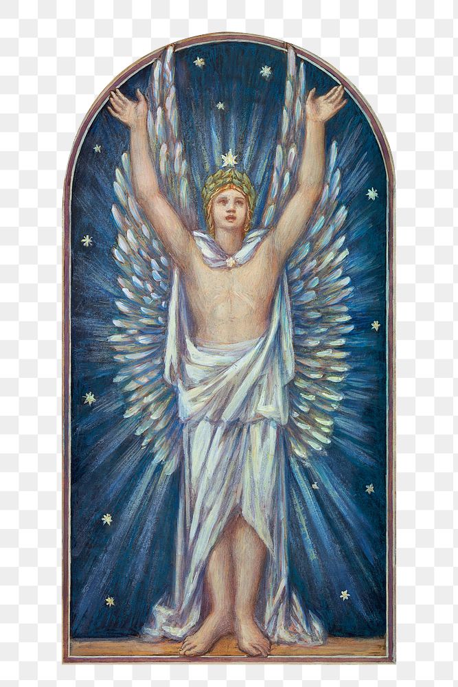 Male angel png, vintage religious illustration on transparent background. Remixed by rawpixel.