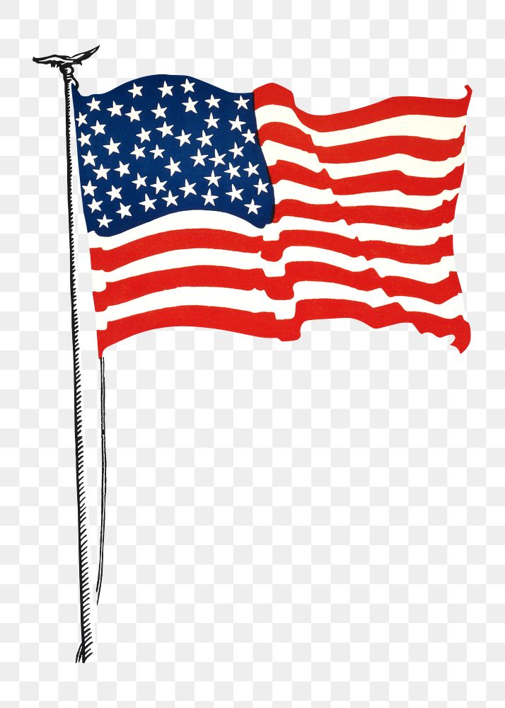 US flag png, transparent background. Remixed by rawpixel. 