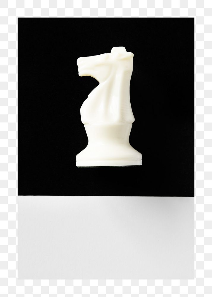 Png chess piece card, isolated object, transparent background