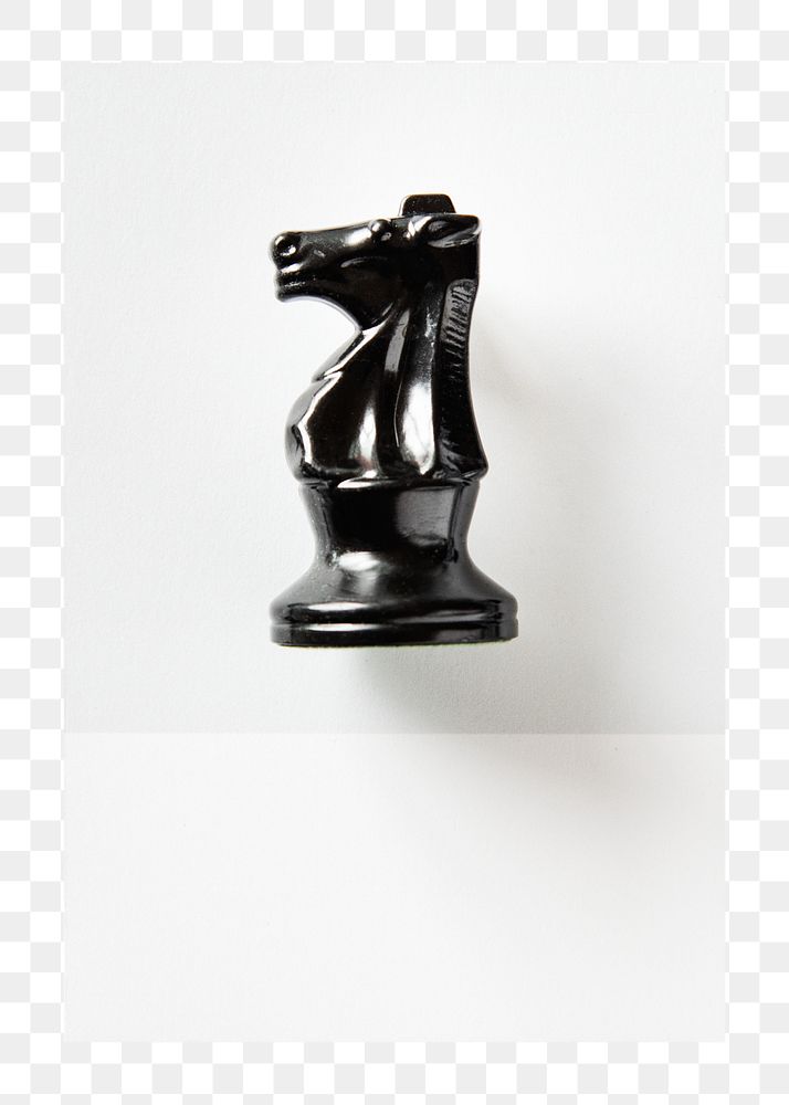 Png chess piece card, isolated object, transparent background