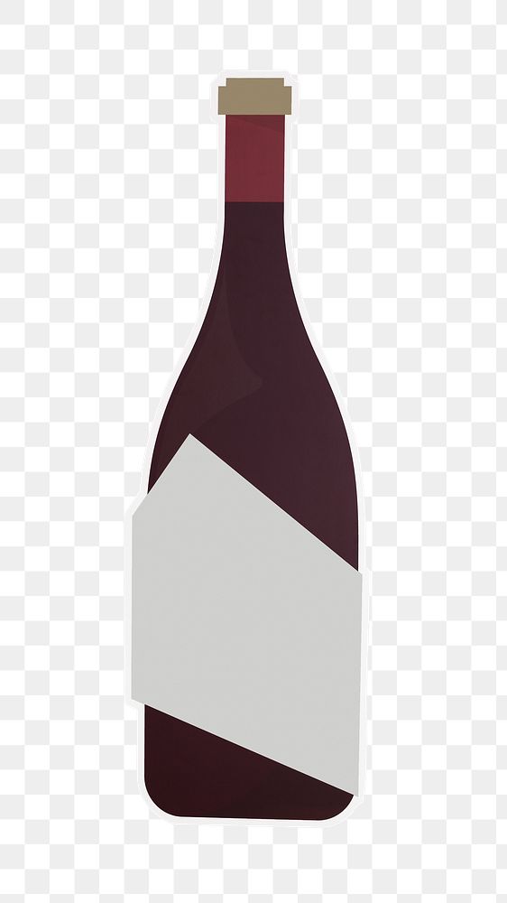 PNG Wine glass bottle icon sticker transparent background