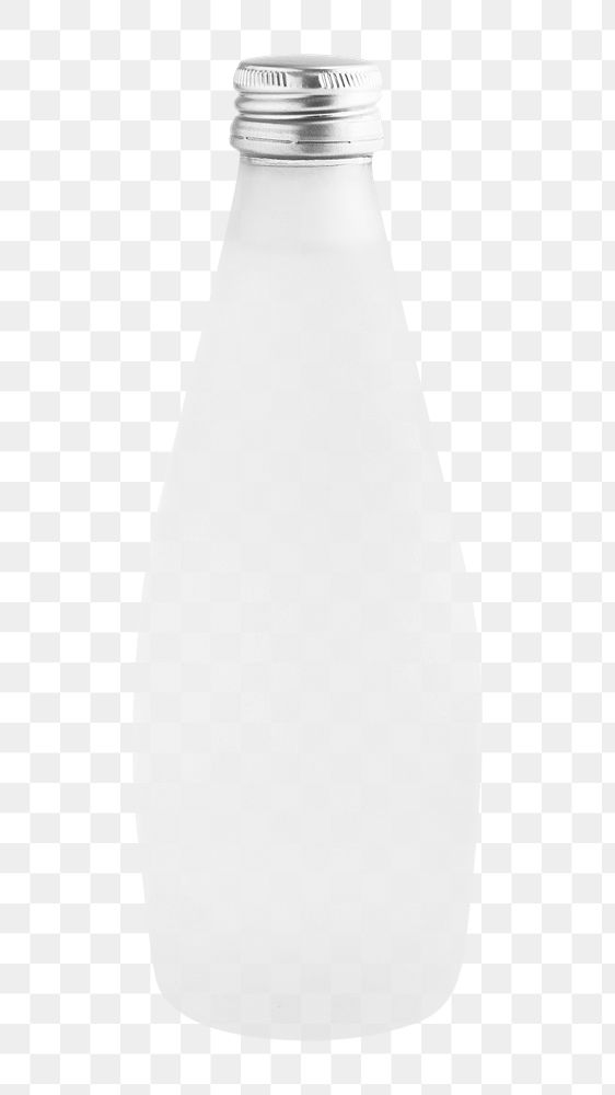 Glass bottle png, isolated object, transparent background