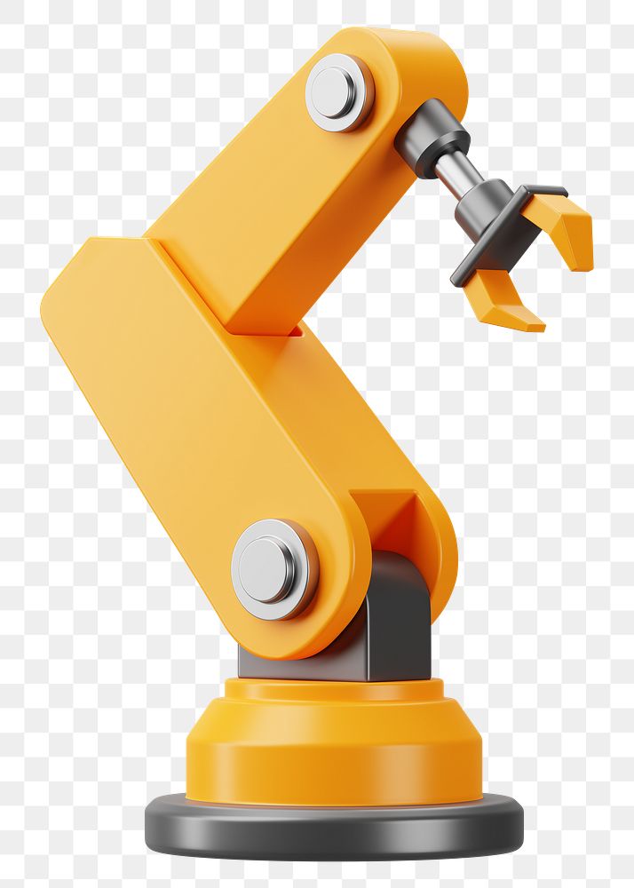 PNG 3D  factory robot, element illustration, transparent background