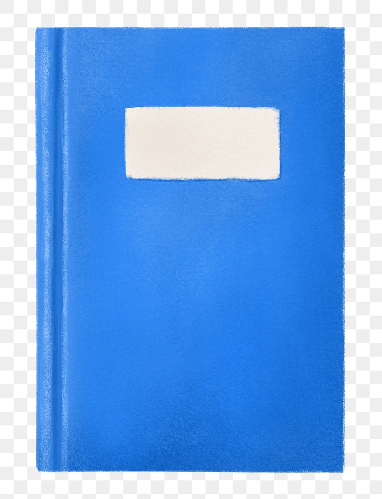 Blue book png sticker, education illustration, transparent background