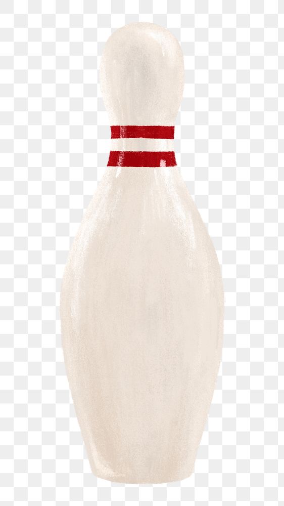 Bowling pin png sticker, sport equipment, transparent background