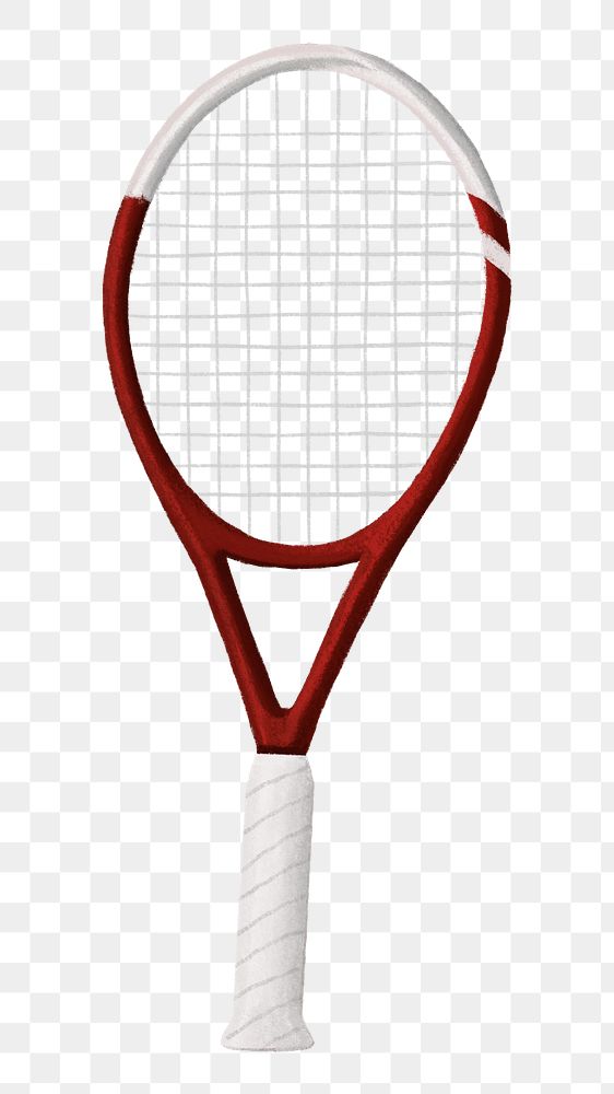 Tennis racket png sticker, sport equipment, transparent background
