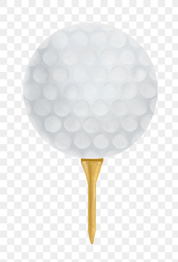 Golf ball png sport equipment, transparent background