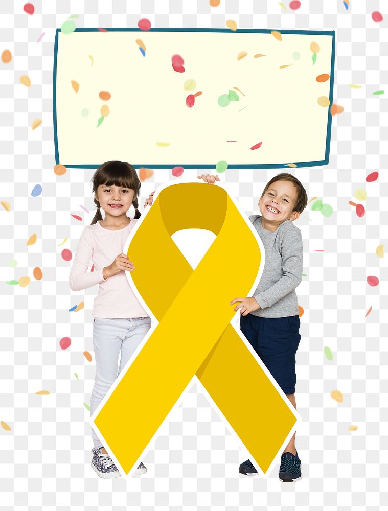 Childhood cancer awareness png, transparent background
