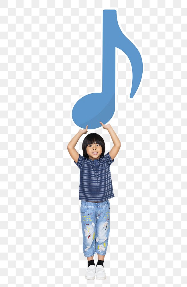 Music note boy png, transparent background