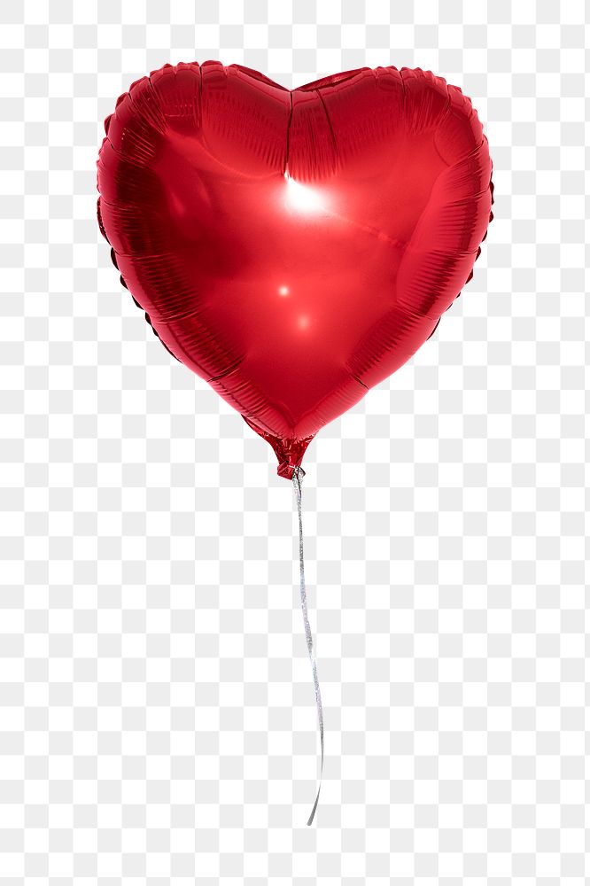 PNG Red heart balloon   , collage element, transparent background