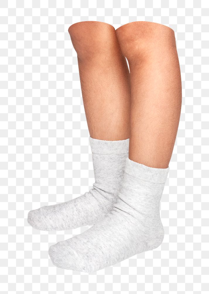 PNG Kid's white socks, collage element, transparent background