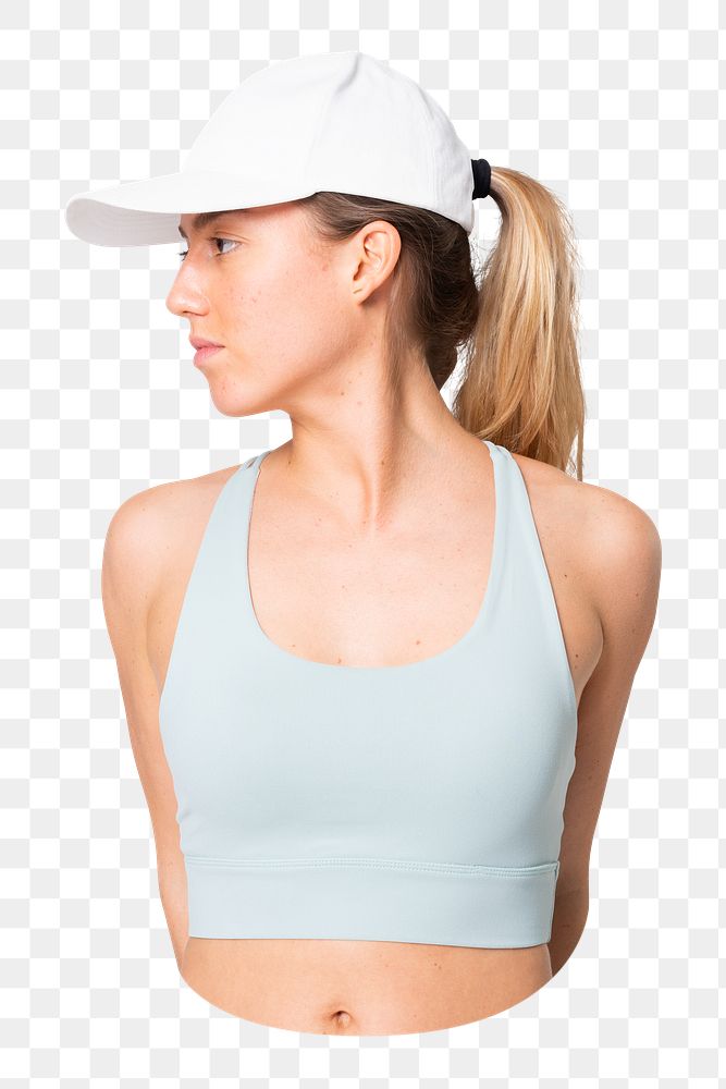 Png women blue sports bra, women's apparel, transparent background