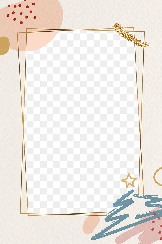 Png cute Christmas design border frame, transparent background