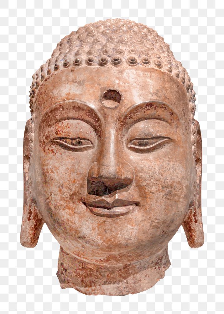 Png Buddha statue, isolated object, transparent background