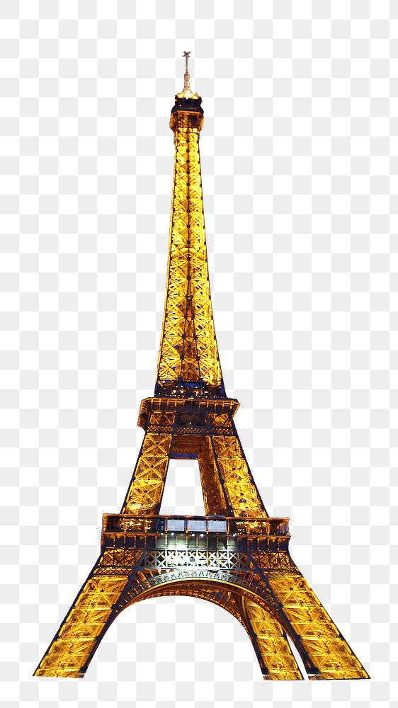 Png eiffel tower, isolated object, transparent background