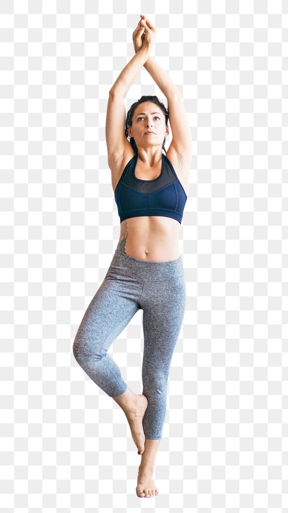 Healthy yoga exercise png, transparent background