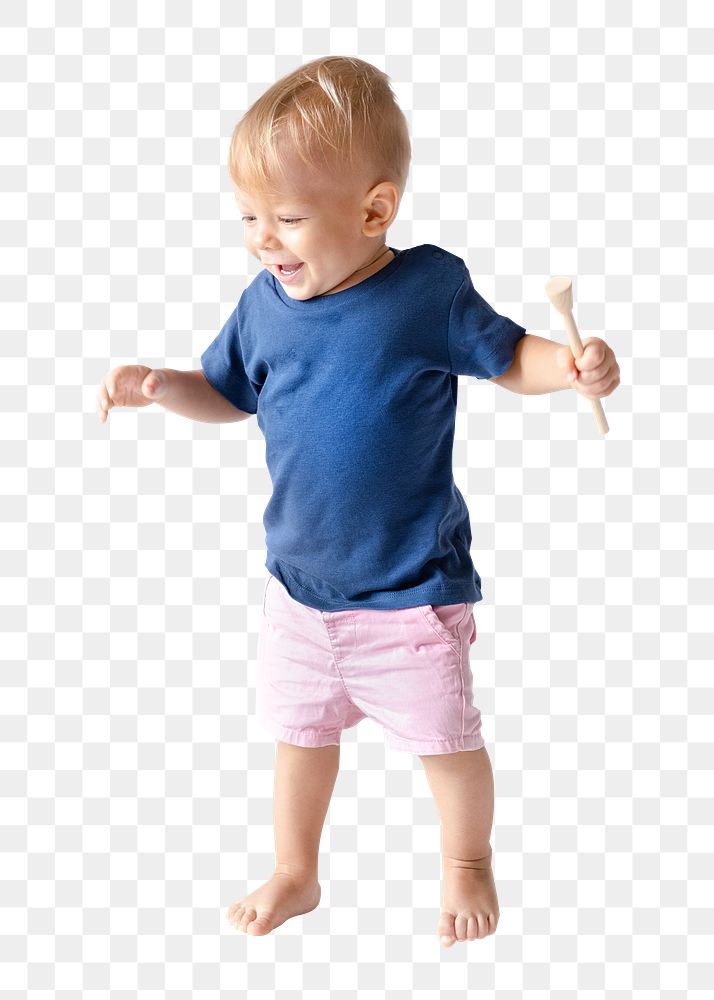 Cheerful toddler  png, transparent background