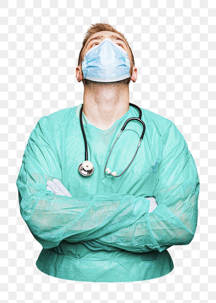 Medical staff png element, transparent background