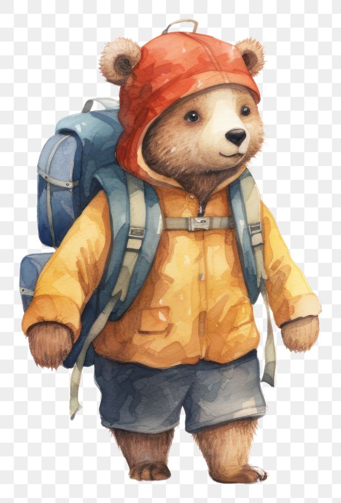 PNG Bear backpack cute representation. 