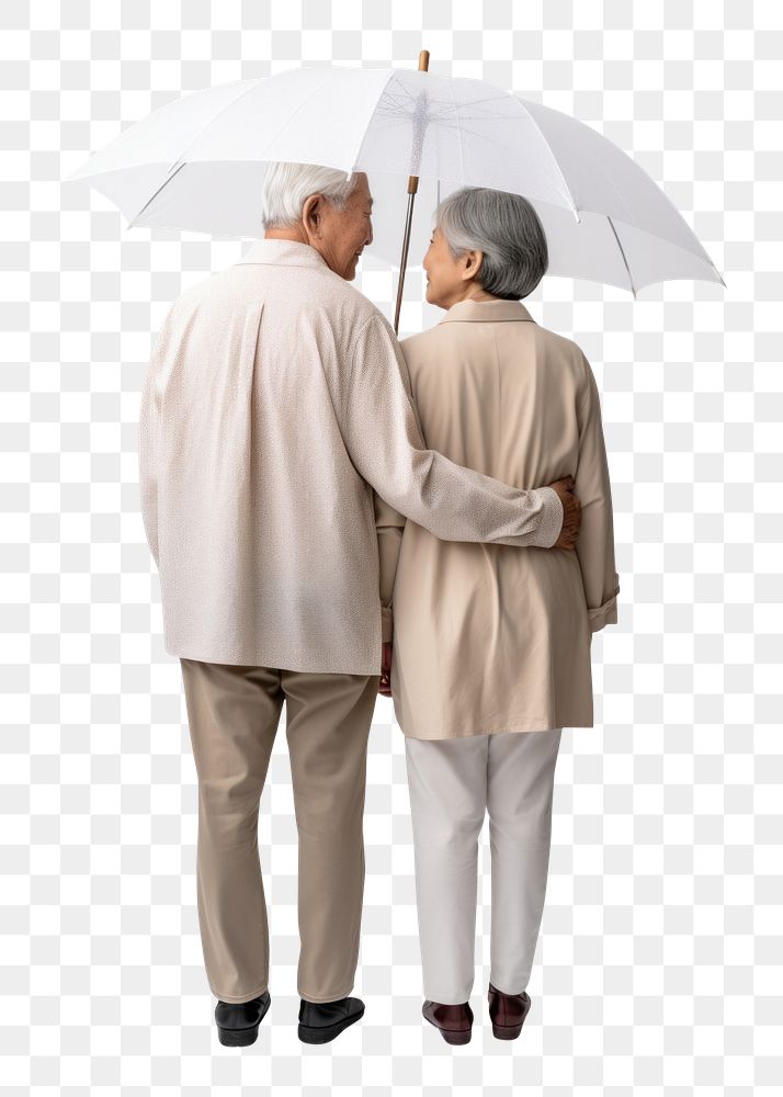 PNG Umbrella adult white background togetherness. AI generated Image by rawpixel.