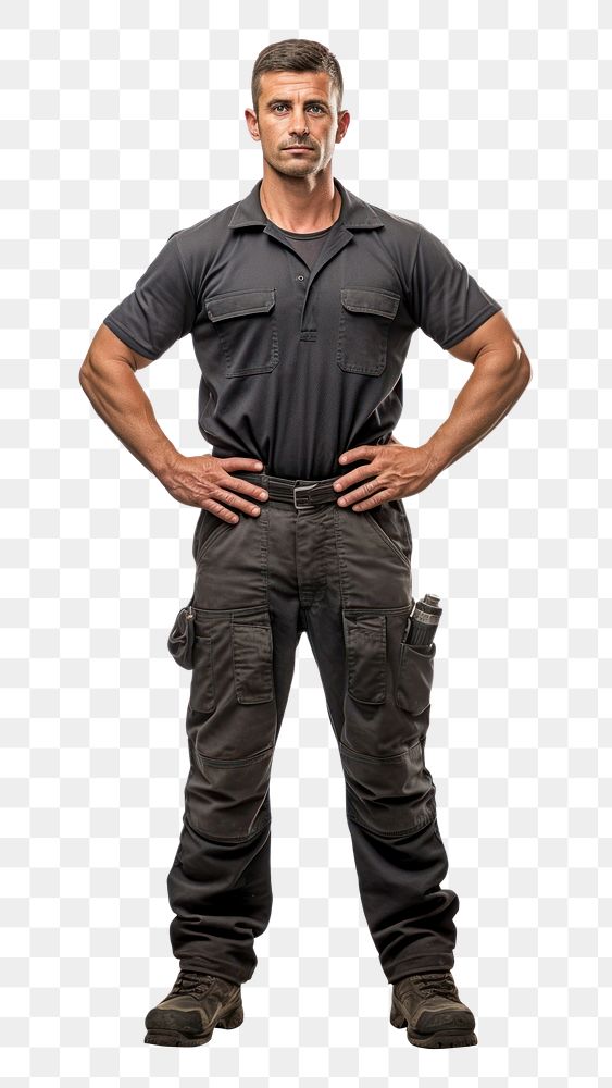 PNG Mechanic standing adult male. AI generated Image by rawpixel.