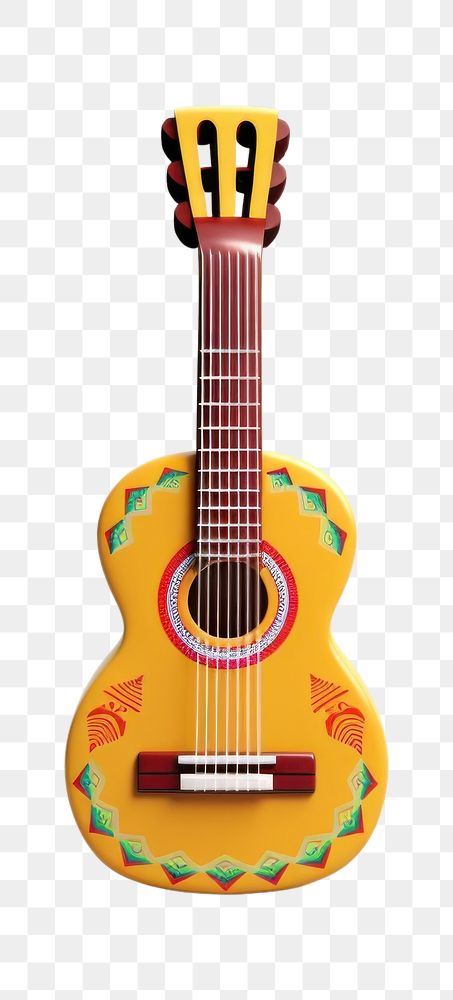PNG Guitar white background performance creativity. AI generated Image by rawpixel.