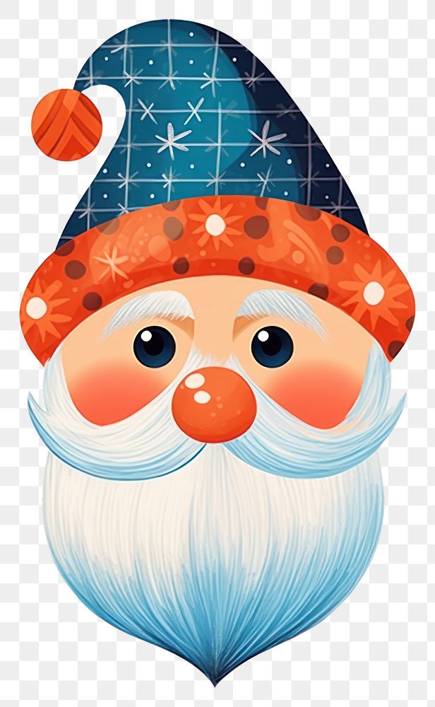 PNG Santa clause cartoon winter hat. 