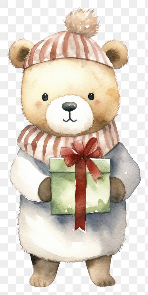 PNG Christmas animal cartoon cute toy. 