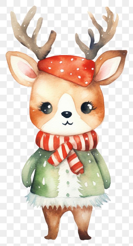 PNG Christmas animal cartoon mammal winter. 