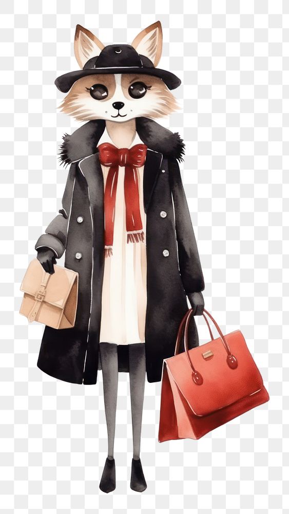 PNG Handbag fashion cartoon adult. AI generated Image by rawpixel.