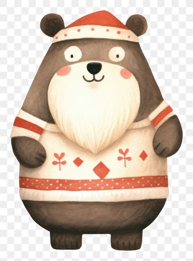 PNG Lively rabbit character christmas snowman winter. 