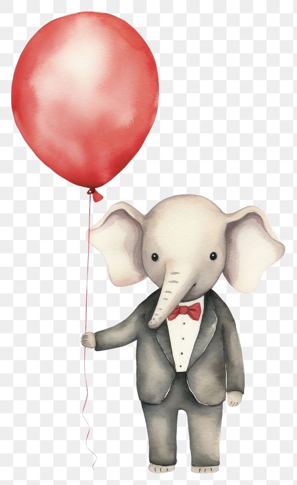 PNG Elephant balloon animal cartoon. 