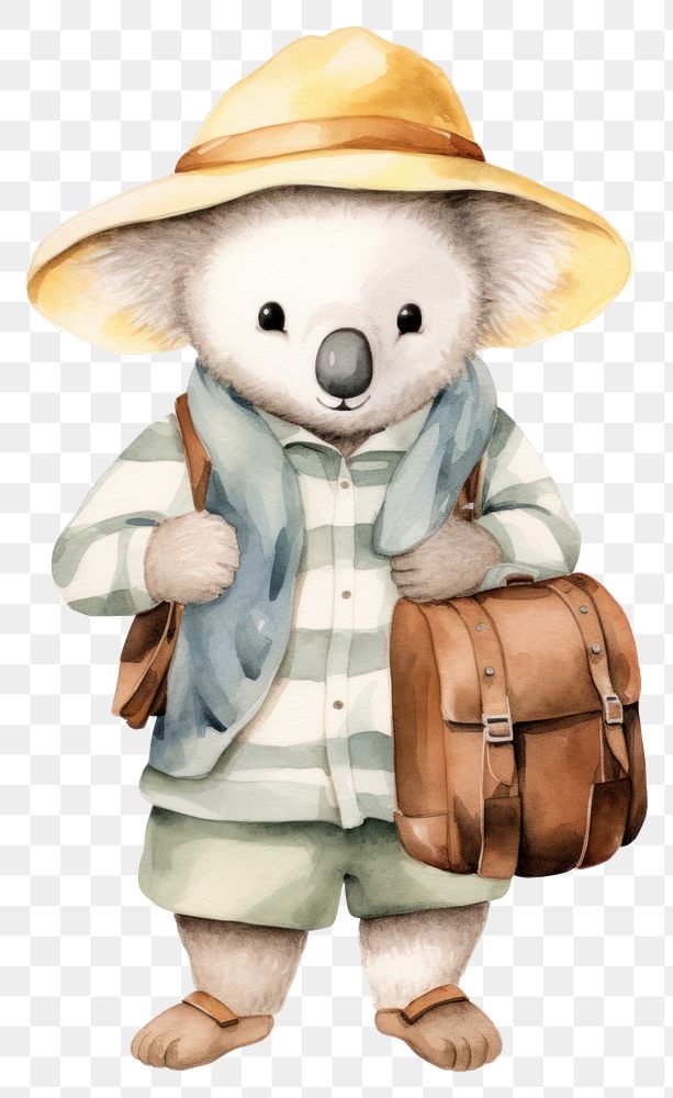 PNG Koala cartoon cute toy. 