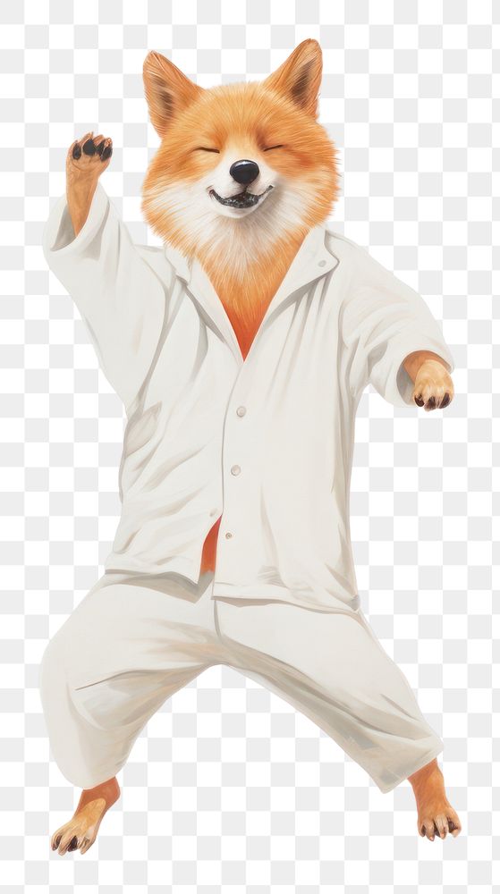 PNG Fox white background representation carnivora. AI generated Image by rawpixel.