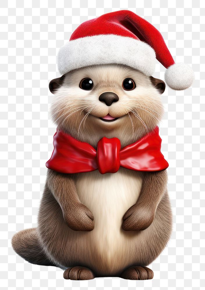 PNG Animal santa cartoon mammal cute. 