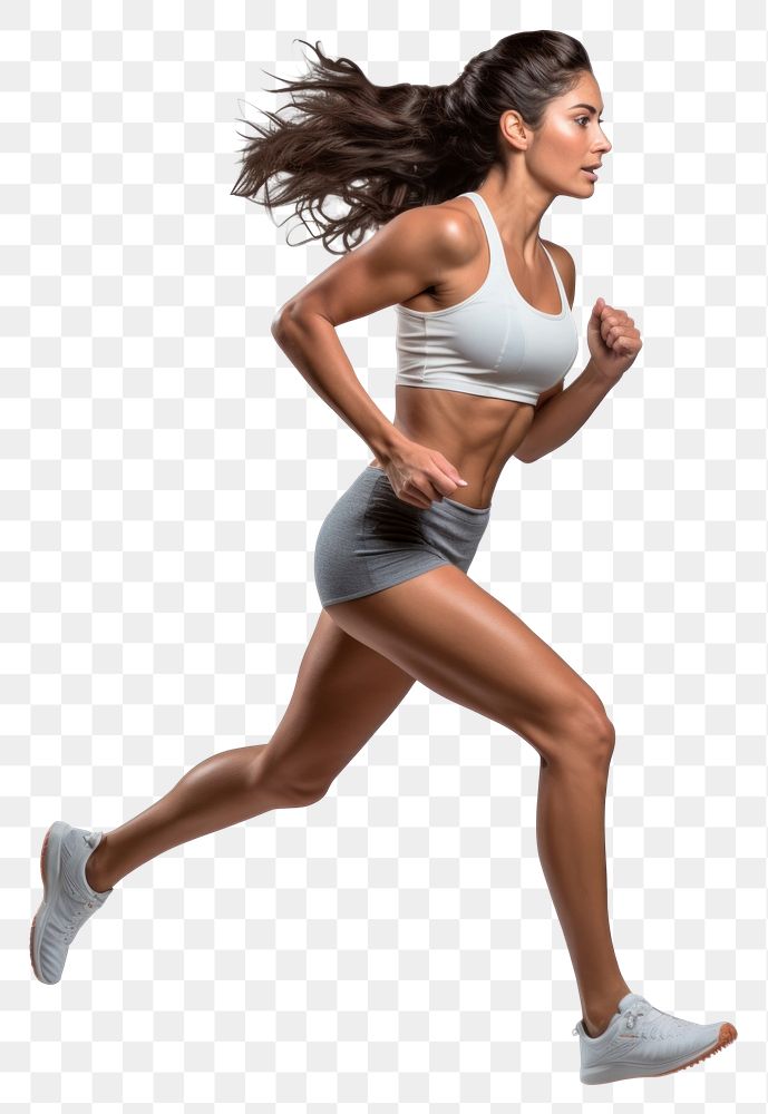 PNG Running jogging female adult. AI generated Image by rawpixel.