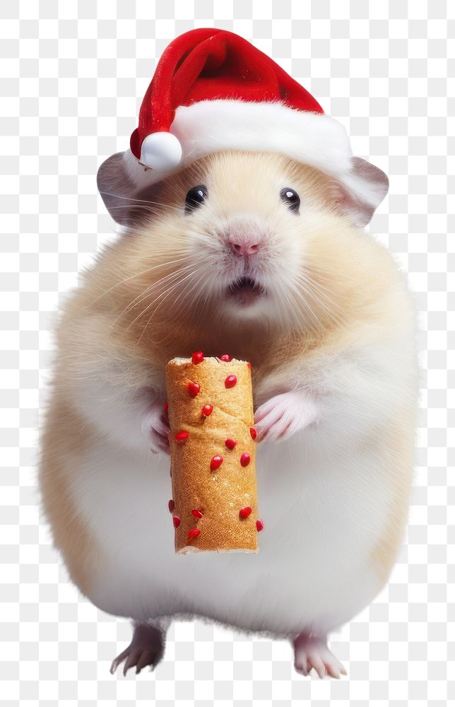 PNG  Christmas snak animal hamster mammal. AI generated Image by rawpixel.