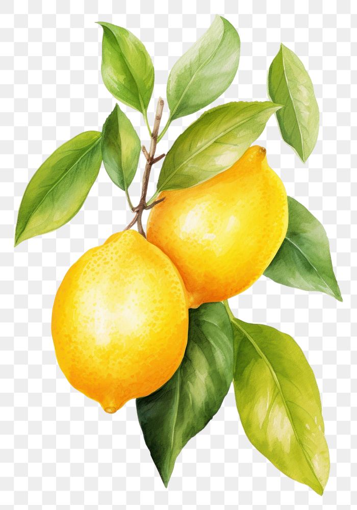 PNG A lemon frame fruit plant food