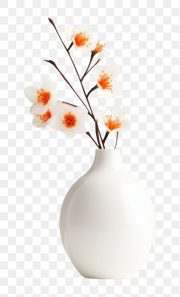 PNG Flower vase, home decor. AI generated Image by rawpixel.