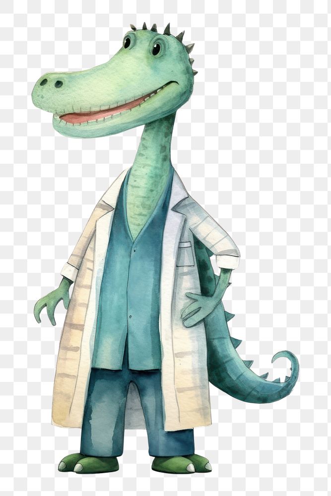 PNG Crocodile doctor cartoon animal  